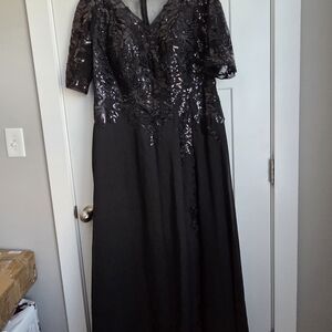 Elegant Black Sequin Gown